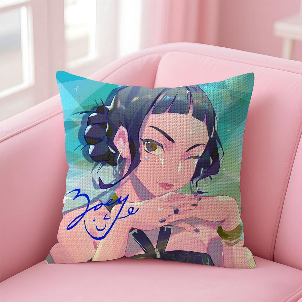 

Kpop D-Demon H-Hunters Cushion Cover Natural Linen Pillow Case Double-Sided Print Decorative Sofa Pillowcase Home Decor Gift 30x30cm