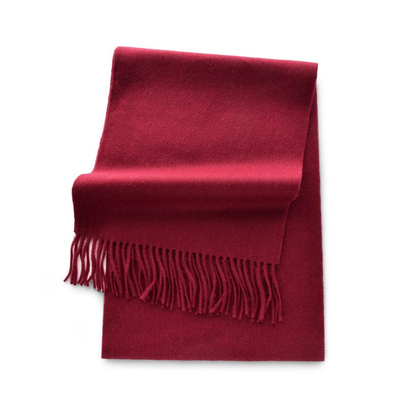 

Красный бордовый шарф из 100% чистой шерсти для женщин тонкий теплый шаль зимний однотонный винно-красный мужские шарфы подарок на новый год