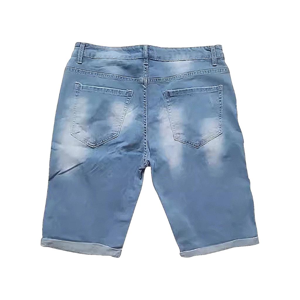 Men's Summer Casual Elastic Ripped Dialogue