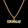 Customized Names Pendant Necklace Stainless Steel Personalized Jewelry Cuban Thick Chain for Men Women Detachable Necklace Gift