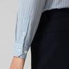 VICUTU Men's Vertical Stripe Business Casual Long Sleeve Shirt