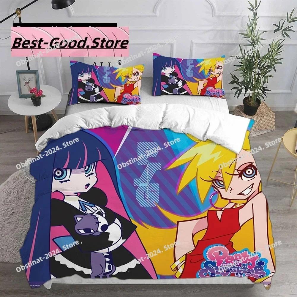 Cartoon Panty & Stocking with Garterbelt Bedding Set Single Twin Full Queen King Size Bed Set Adult Kid Bedroom Duvet Cover Sets