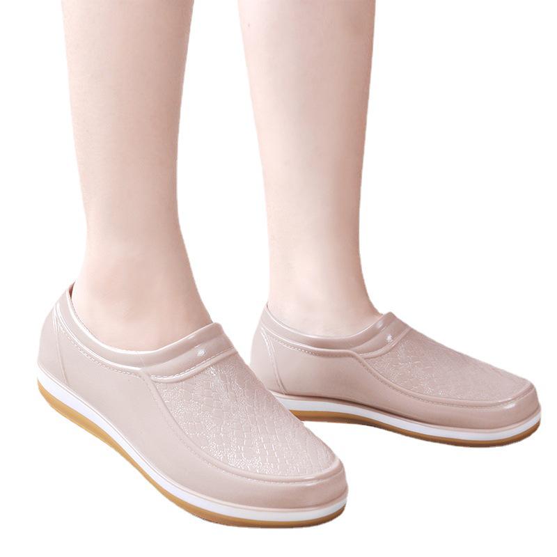 Korean Style Women's Low-Top Rain Boots – Fashionable Four-Season, Water-Resistant, Shallow Mouth Design