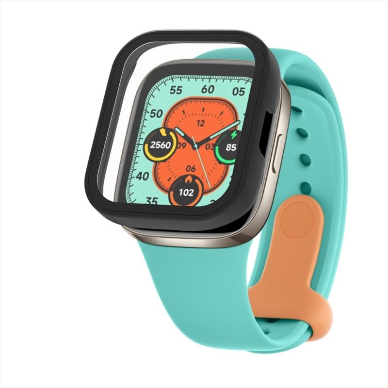 Schutzhülle für Watch 3 Wasserdichte Displayschutzfolie Schale Rahmen Smartwatch Einteiliges Gehäuse Glasfolie Zubehör
