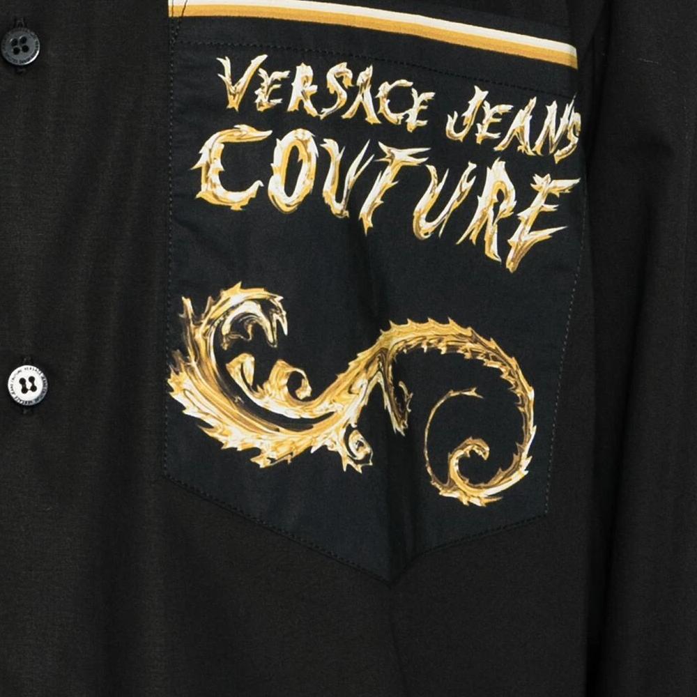 Versace Jeans Couture Chrome Couture Printed Poplin Shirt 77GAL2-RBNS561-G89