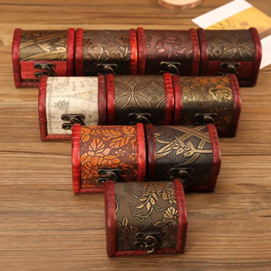 Cutie Depozitare Bijuterii Vintage Decorativă 7 Tipuri Modele frumoase de imprimare Container pentru bijuterii pentru femei