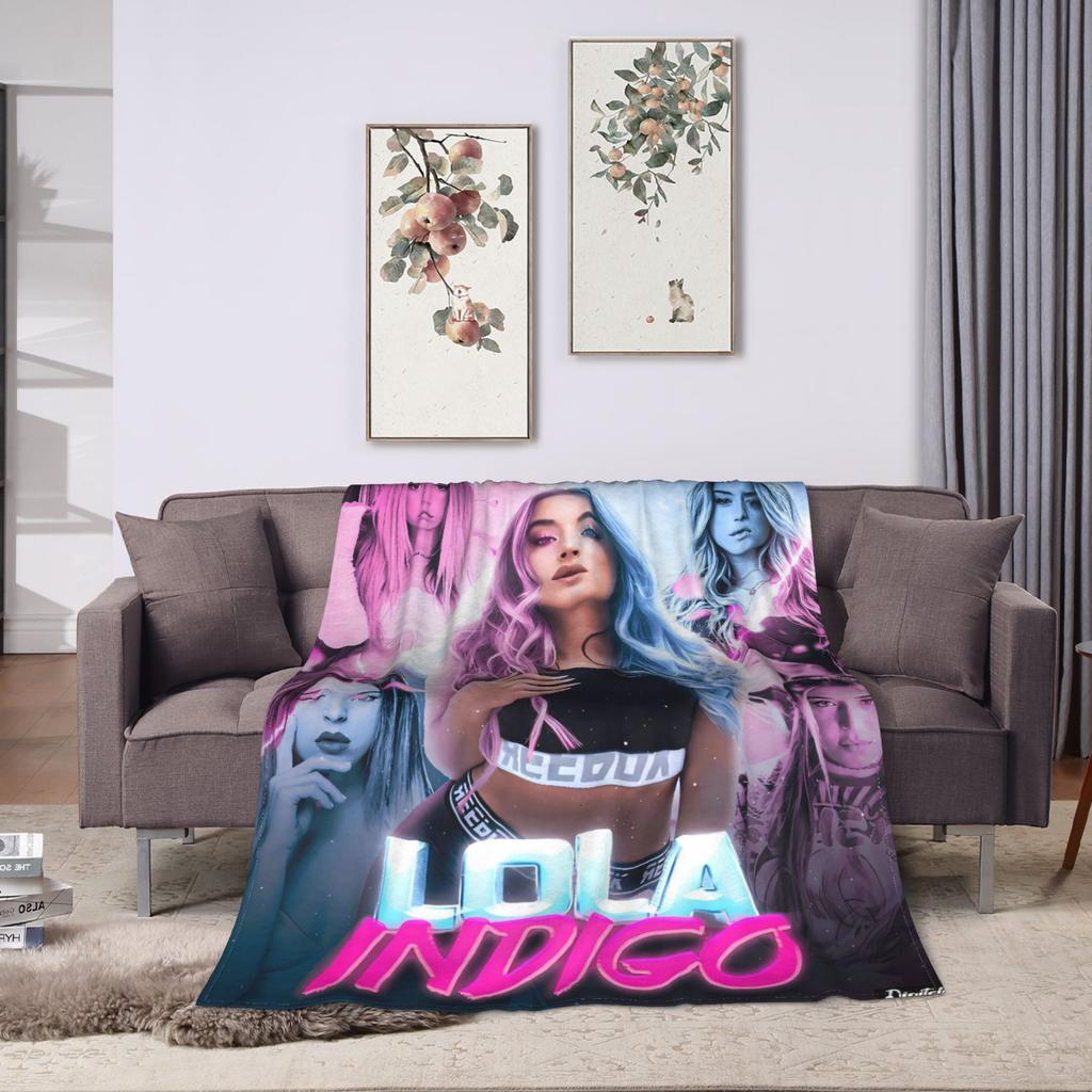 L-Lolas I-Indigos Spanish Singer Blanket Quality Super Soft  Bedding Throws Spring Travel Couch Chair Sofa Bed Novelty Bedspread