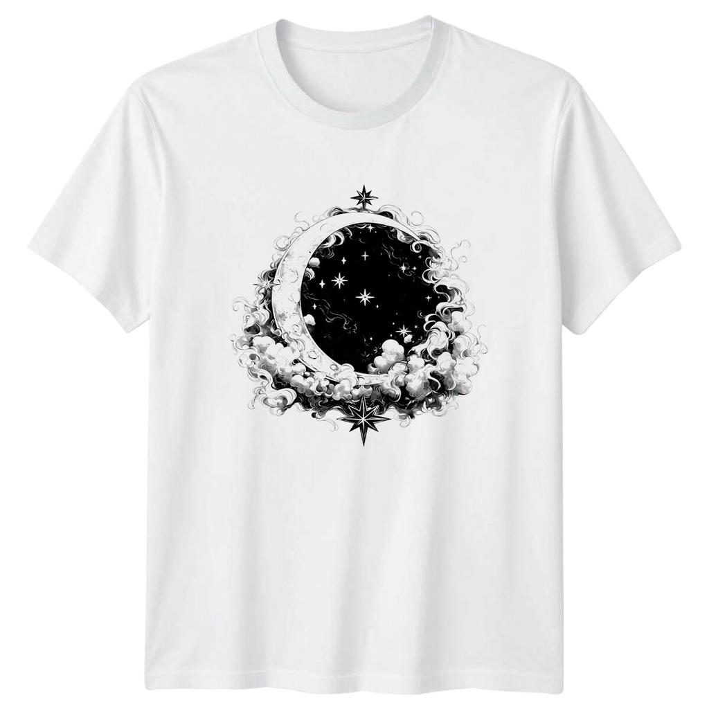 Crescent Moon Starry Sky Celestial TShirt Magic Witchy Tee