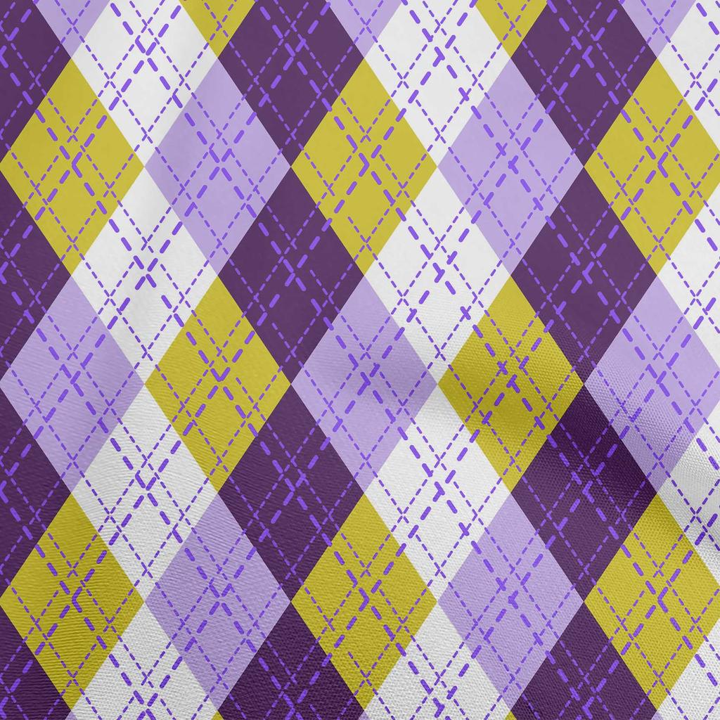oneOone Cotton Flex Light Green Fabric Check Argyle Dress Material Fabric Print Fabric By The Yard 40 Inch