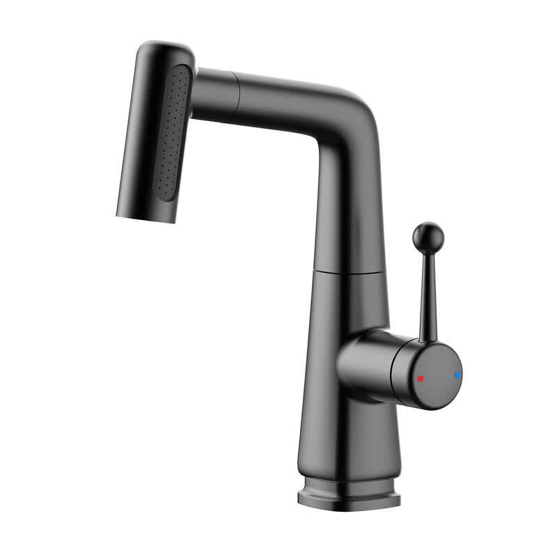 

Gunmetal Grey Pull-Out Single Cold Basin Faucet