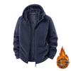 Mens Hooded Fleece Jacket Warm Thick Lined Casual Outerwear Winter Daily Wear