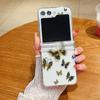 For Samsung Galaxy Z Flip5 Flip6 Butterfly Pattern Clear Folding Phone Case Transparent Hard PC Cover For Samsung Z Flip 6 5 4 3