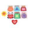 Wooden Puzzles Animal Pattern Geometric Panels Interactive Preschool Educational Puzzle Toy