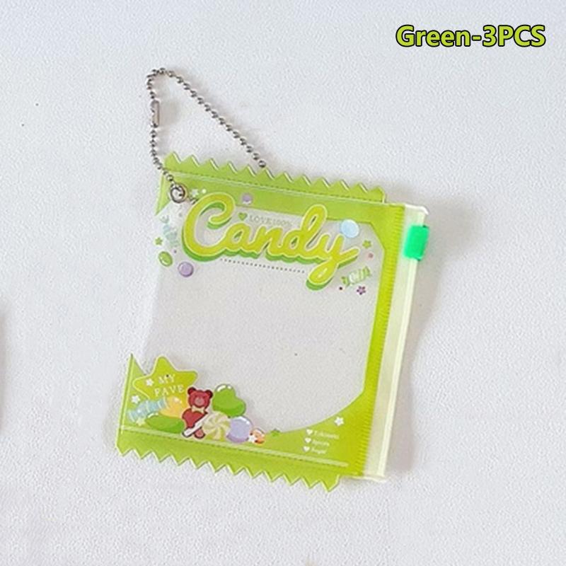 1/3Pcs Mini Anime Badge Storage Bag Protective Shell Toy Doll Bag Transparent Display Bag Pendant Hanging Keychain Decor Gift