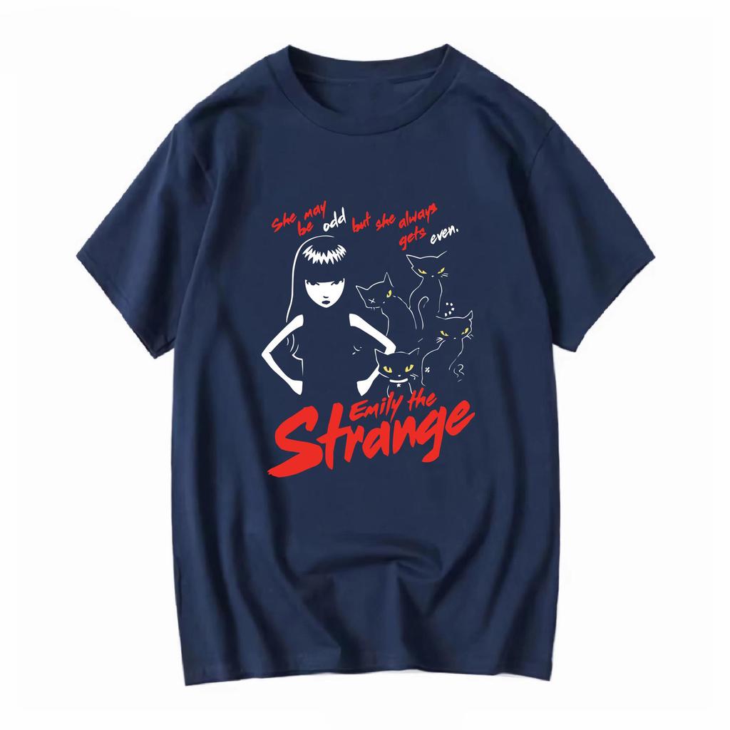 Interesting Retro American Loose Cotton T Shirt for Men and Women Literature and Art Small Group Short-sleeved All The Fall Wear