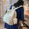 Women ins small floral backpack girls junior high school college students school bag