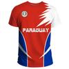 Paraguay Patriotic Polo Shirt, Casual Graphic Short Sleeve Top
