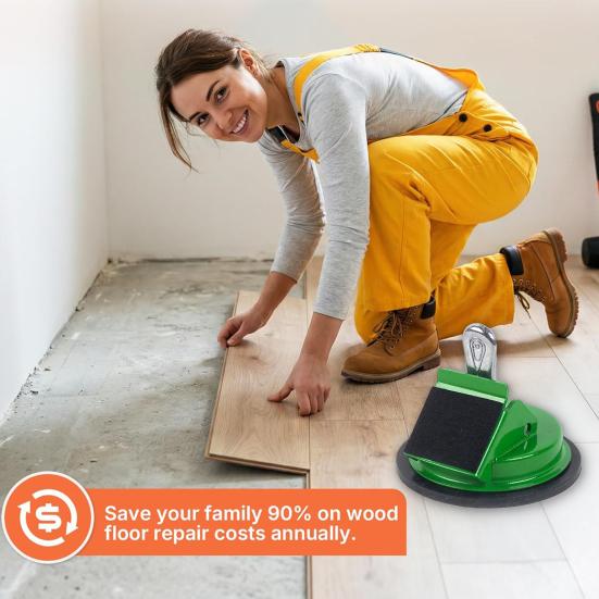 Floor Gap Fixer Heavy Duty Iron Suction Cup Floor Gap Repair Tool with Adhesive Pad Wood Laminate Textured Floors Floor Gap Remover