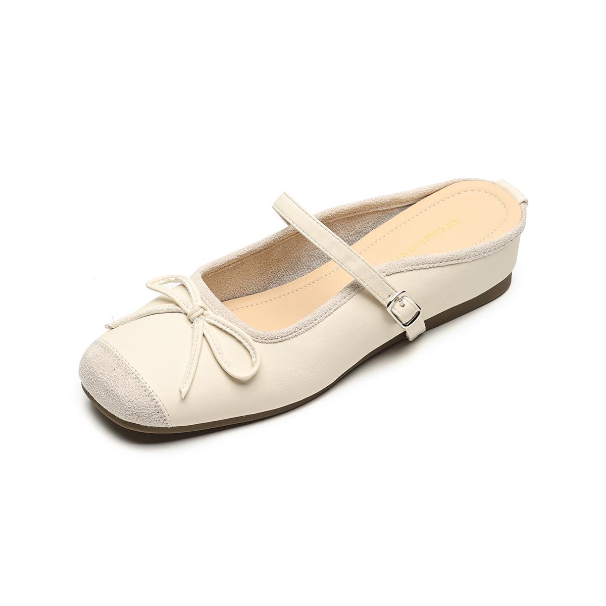 

Weiwei girl 863-1 сумка на голову полутапочки женская летняя одежда одно слово с квадратным бантом на голове внутри увеличивающие рост одинарные туфли женские 34