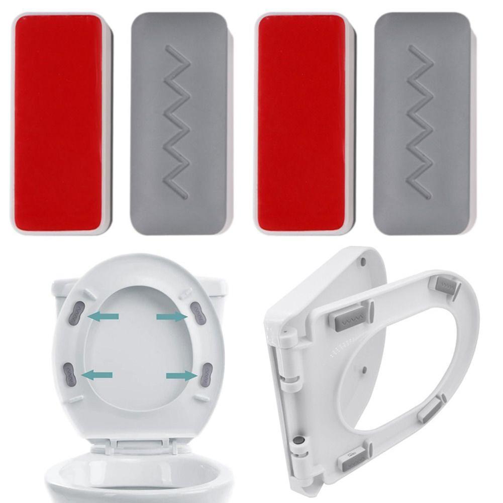 4pcs Toilet Seat Bumper Shockproof Anti-slip Toilet Cover Gasket Toilet Seat Cover Bathroom Hardware Buffer Bumpers Replacement