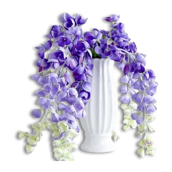 Leap Raupe Wisteria Flower Wisteria Artificial Flower Welcome Space Flower Decoration 2 Purple Mauve