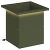 Garden Planter with LED Olive Green 30 X 30 X 30 Cm Steel