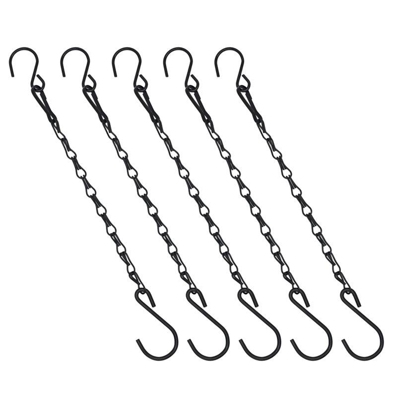 A03F-For Hanging Chain Kit 15Pcs Black Small Chains For Plants For Basket Extender Porch Wind Chime