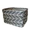 Foldable Storage Basket with Handles Waterproof Large Capacity Cotton Linen Printed