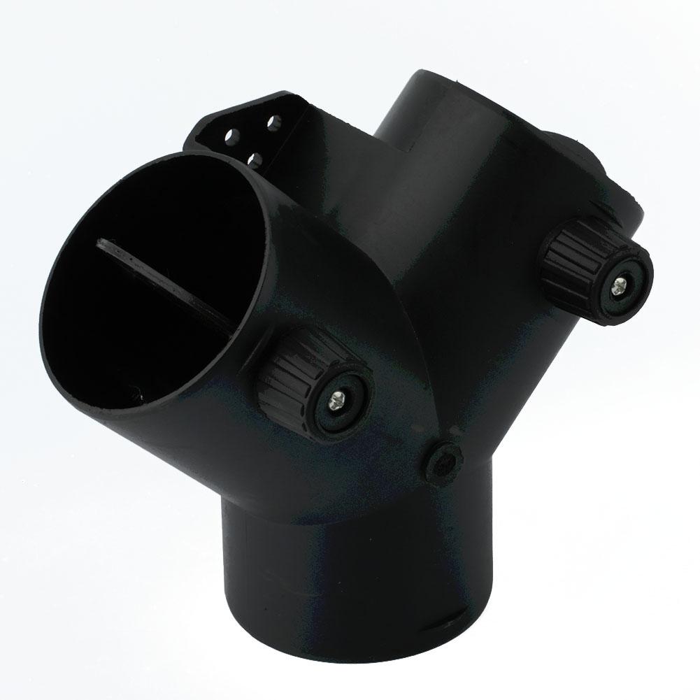 Black Plastic Y Connector for 60mm Internal Diameter Tube Connection