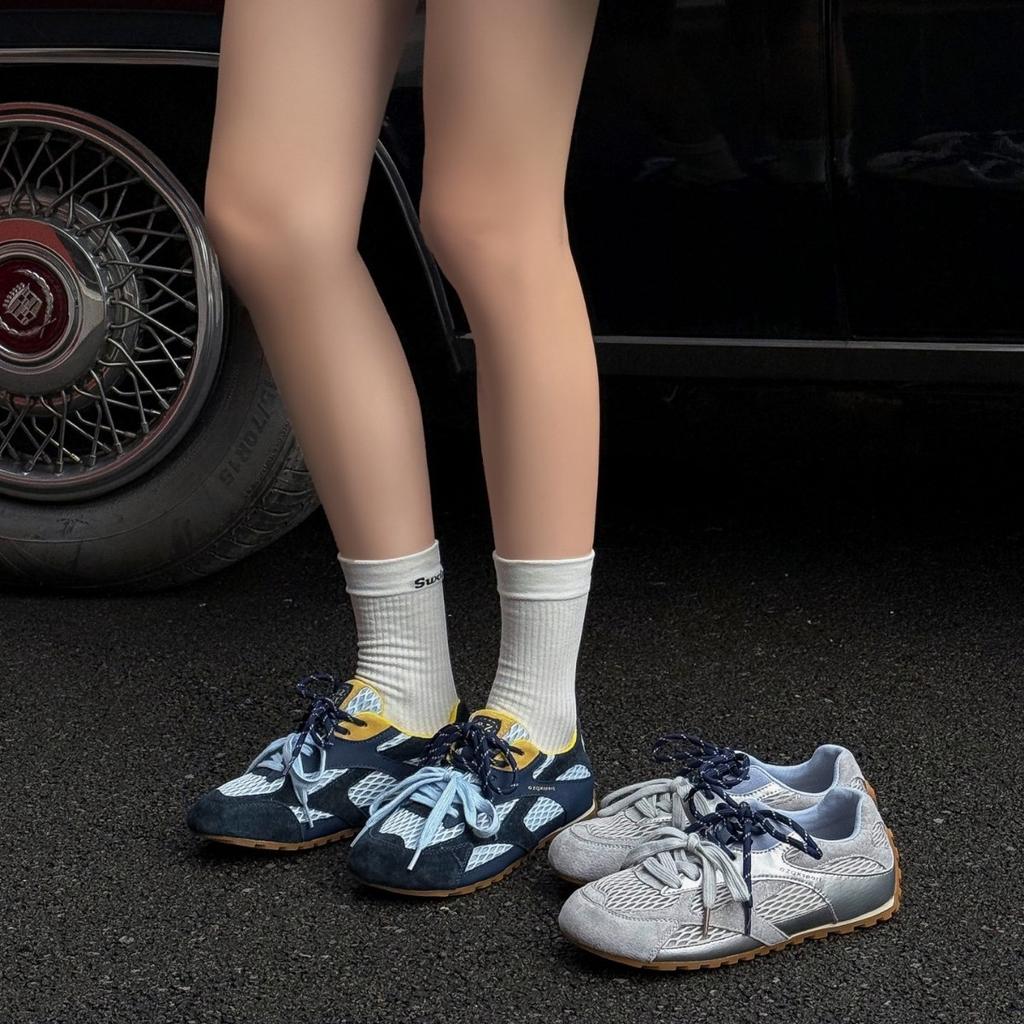 Niche splicing casual women's summer new thick-bottomed mesh surface breathable and versatile sports outdoor non-slip