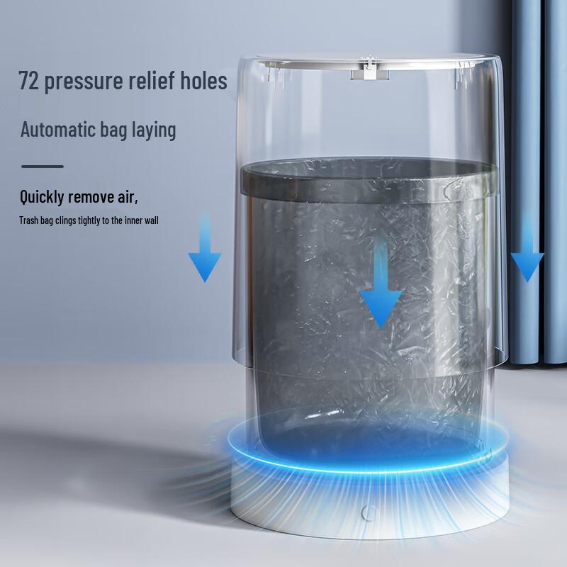 Zhaolishi 14L Press-Top Cylindrical Trash Can