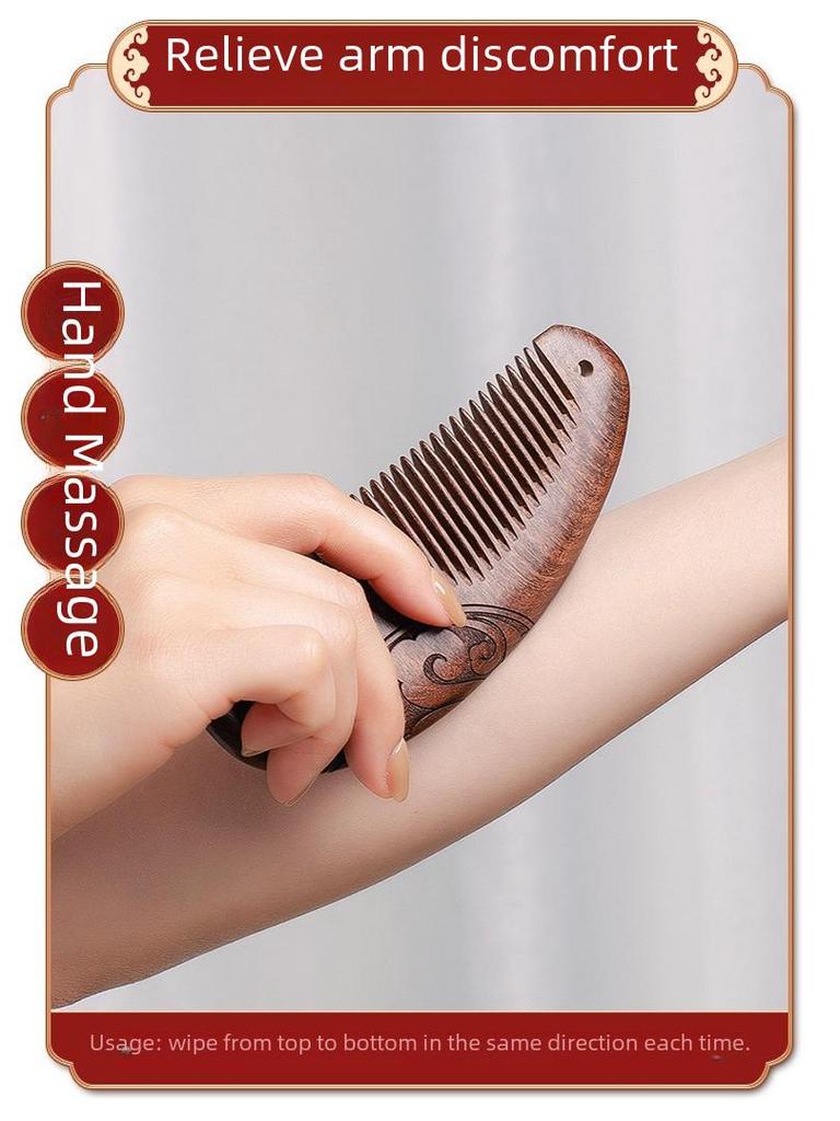 Dárková sada hřebenů ze santalového dřeva: 2dílné starožitné dřevěné hřebeny pro Den matek, Mezinárodní den žen, svatby, svátky