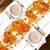 Herbst-Heilungs-Thema Kürbis-Illustration Tischläufer Hochzeitsdekoration Langlebige Küchen-Esstischläufer Partyzubehör