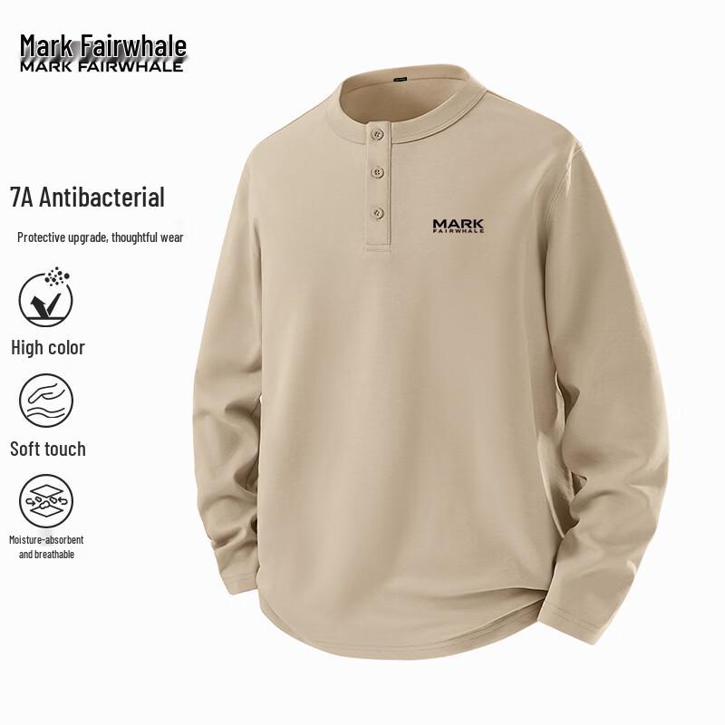 

Mark Fairwhale Men s Relaxed Fit Long Sleeve Round Neck T-Shirt M