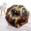 1pc Wicca Moon Fashionable Automatic Opening/Closing Folding Umbrella with 8 Bones, Windproof Portable, Daily Use35