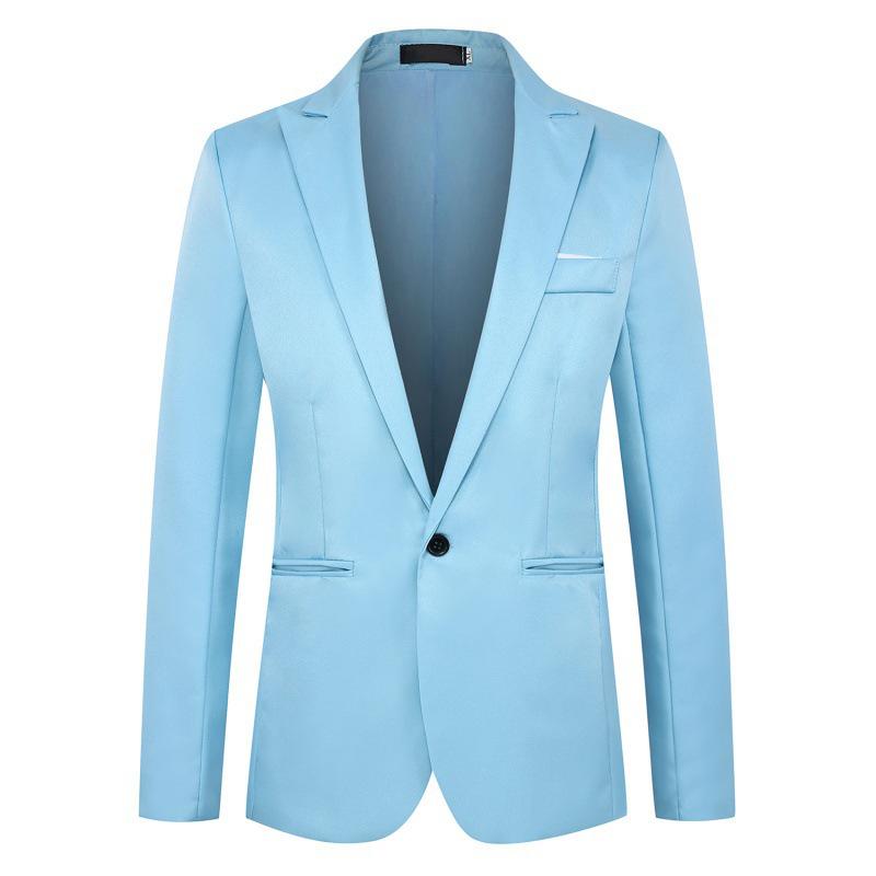 Men's Slim Fit Casual Blazer: One-Button Fashion Business Suit Jacket
