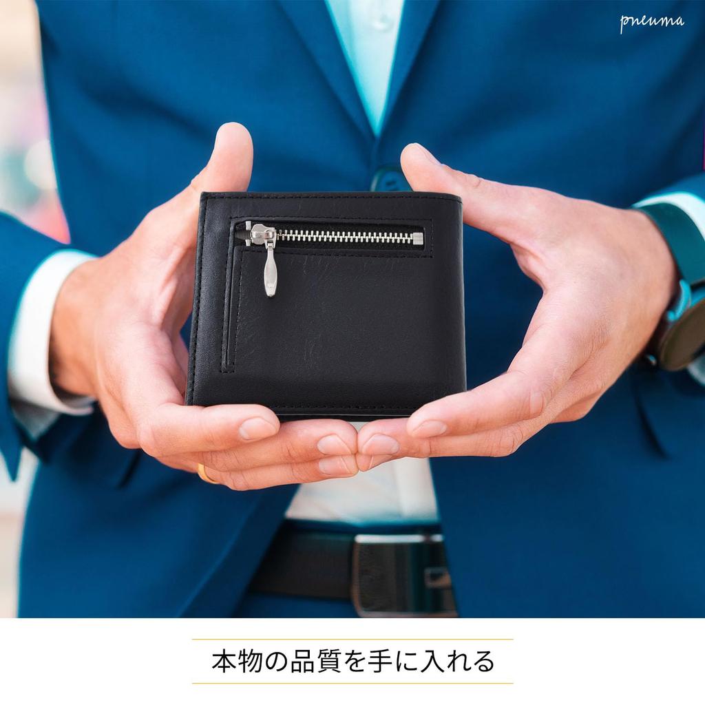 Pneuma Bifold Simple Premium Fasst 12 Inklusive Münz- und Geldscheinklammer [JPSpiritus] Mark.II Herren-Geldbörse, Design, Pflanzlich gegerbtes Leder, Karten, Geldbörse,