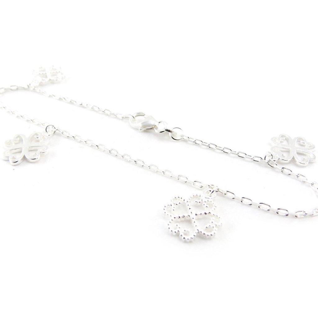 Les Trésors De Lily [J3078] - Silver 'Clover' Bracelet - 10 Mm