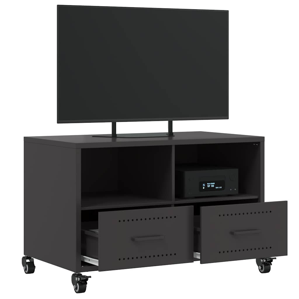 TV Cabinet Black 68 x 39 x 43.5 cm Steel