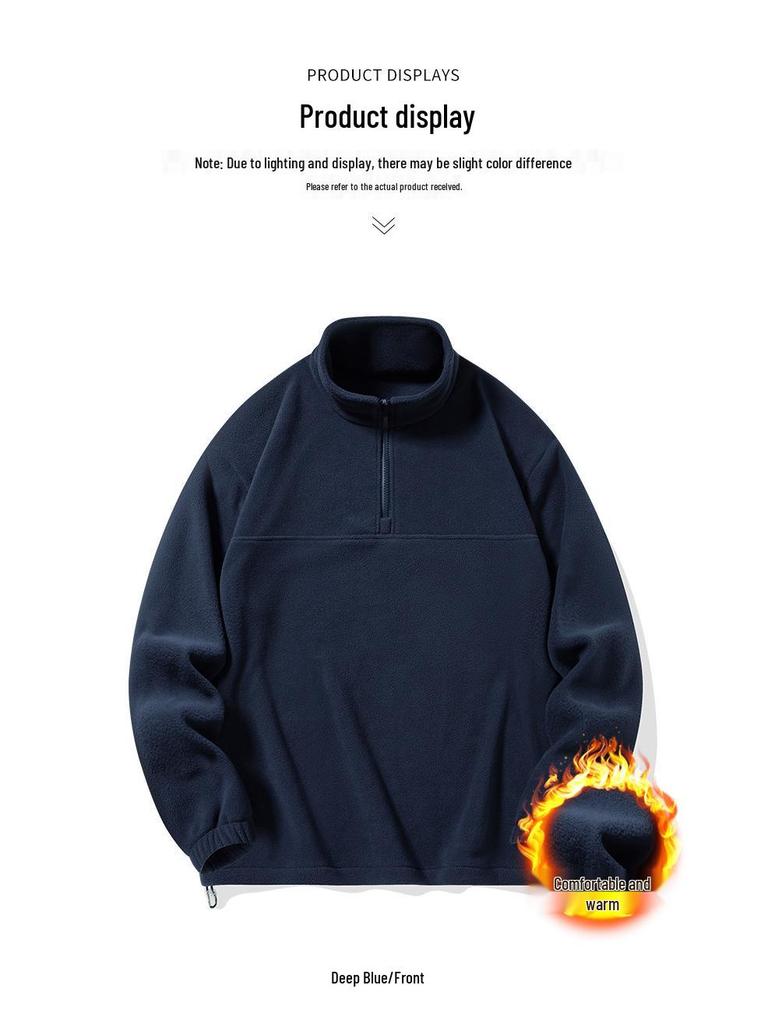 Bin Jie Men's Korean-Style Lambswool Fleece Jacket - Autumn/Winter Fashion