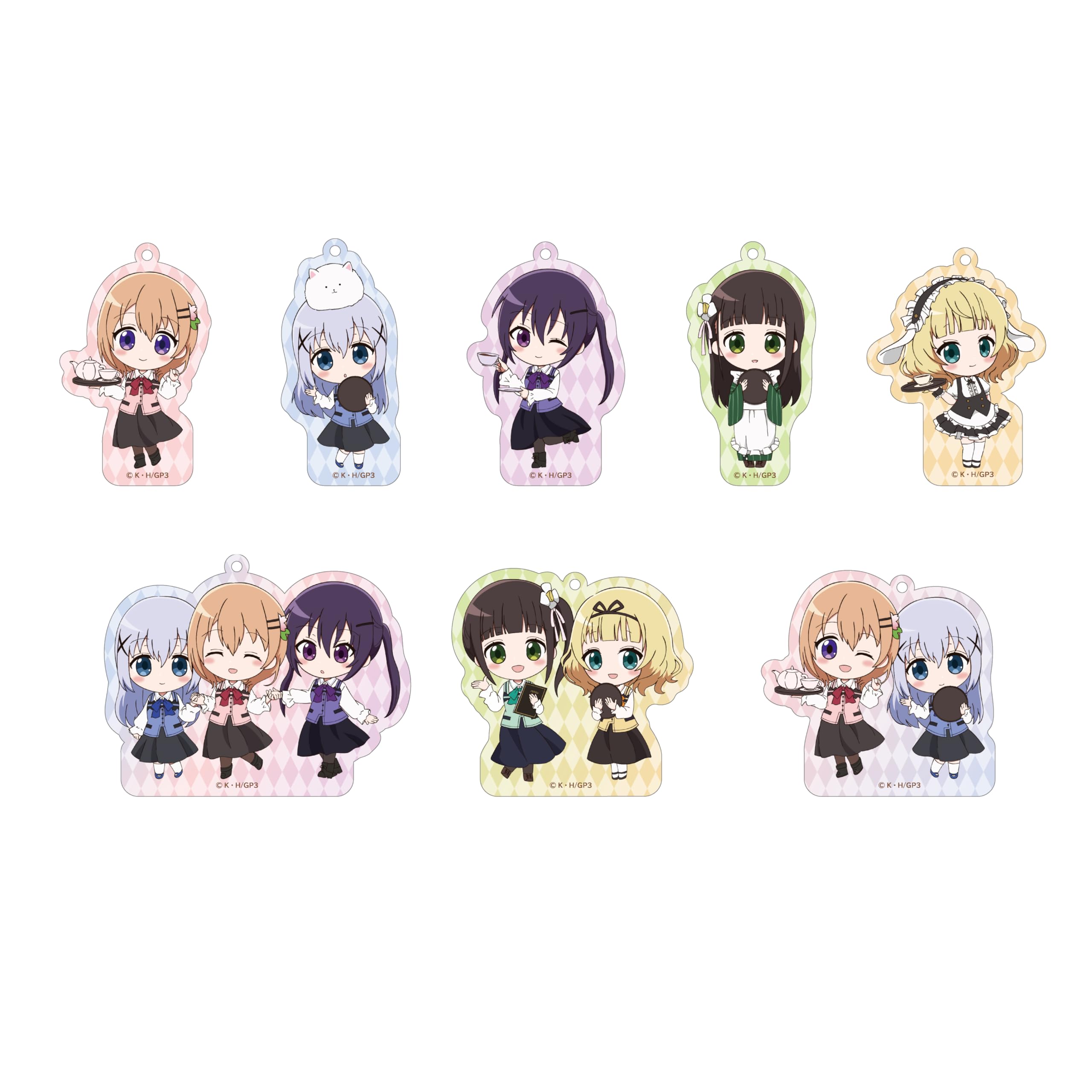 Кролика заказывают? BLOOM Waiwai Акриловый брелок Набор из 8 штук