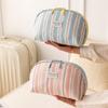 Portable Underwear Storage Bag With Stripe Design Large Capacity For Travel Business Trips
