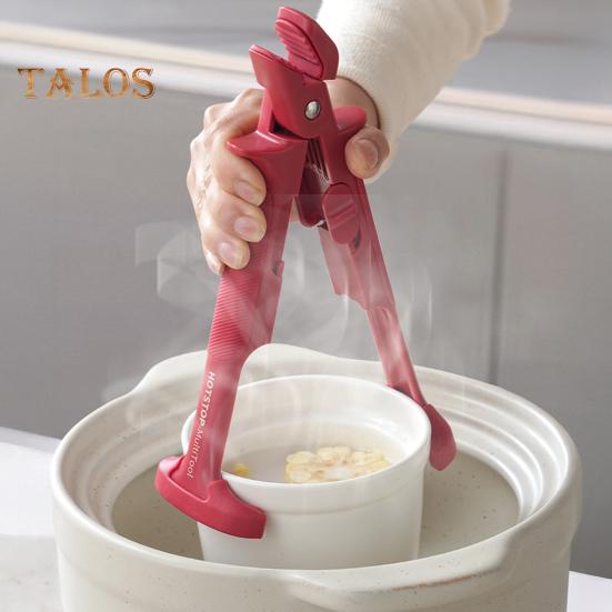 Anti-Scalding Clip 2-in-1 Hot Plate Gripper Bowl Holder Clip Non-Slip High Temperature Resistance Anti Scald Clamp Hot Plate Gripper Clips Tongs for