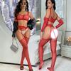 Bodystocking Transparent Sexy Dessous Sexiest Bodysuit Erotische Kostüme Einteiler Damenunterwäsche Rot Offener Schritt Porn Bodysuits