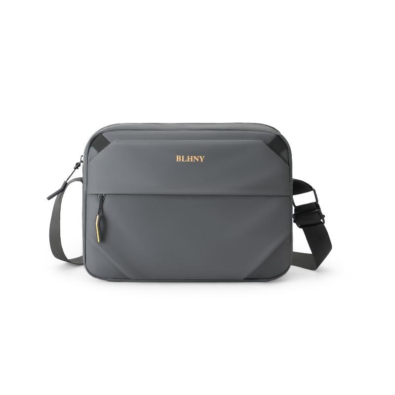New waterproof leather film fashionable multi-layer large-capacity men s backpack trendy shoulder bag messenger bag commuter bag серый