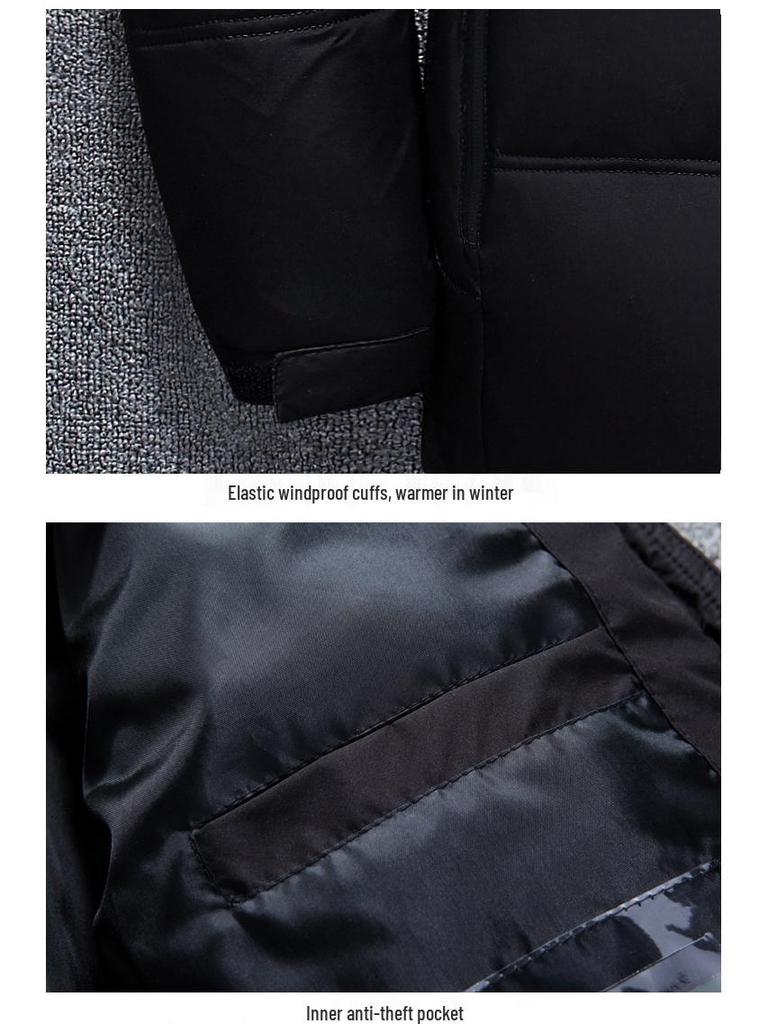 Men's Winter Hooded Cotton Jacket - Short, Thickened, and Warm Casual Outerwear