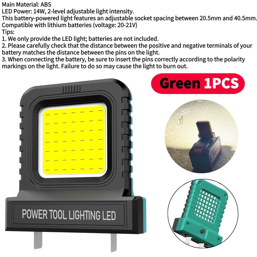 12-72V Work Lamp Light Power Tool Accessories For Makita 18V For DeWALT 20V For Milwaukee For Bosch For M18 Lithium Battery Case