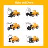 25Pcs Construction Cake Topper Excavator Tower Cupcake Topper Bulldozer Backhoe Traffic Road Sign Cake Decor Vehicles Decoration