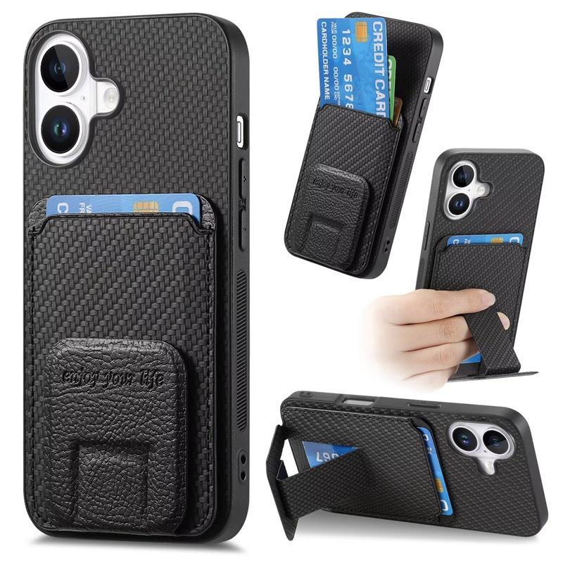 For Redmi 10 10A 10C 12 14C 14R 15 15C K40 K50 K60 K70 K70E Ultra Pro Plus 4G 5G Case Carbon Fiber Shockproof Cover Card Holder Car Magnetic Mount