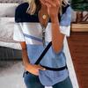 Fashion Women's T-shirt Summer New Style Women's Zipper Printing Loose Soft Short-sleeved Top